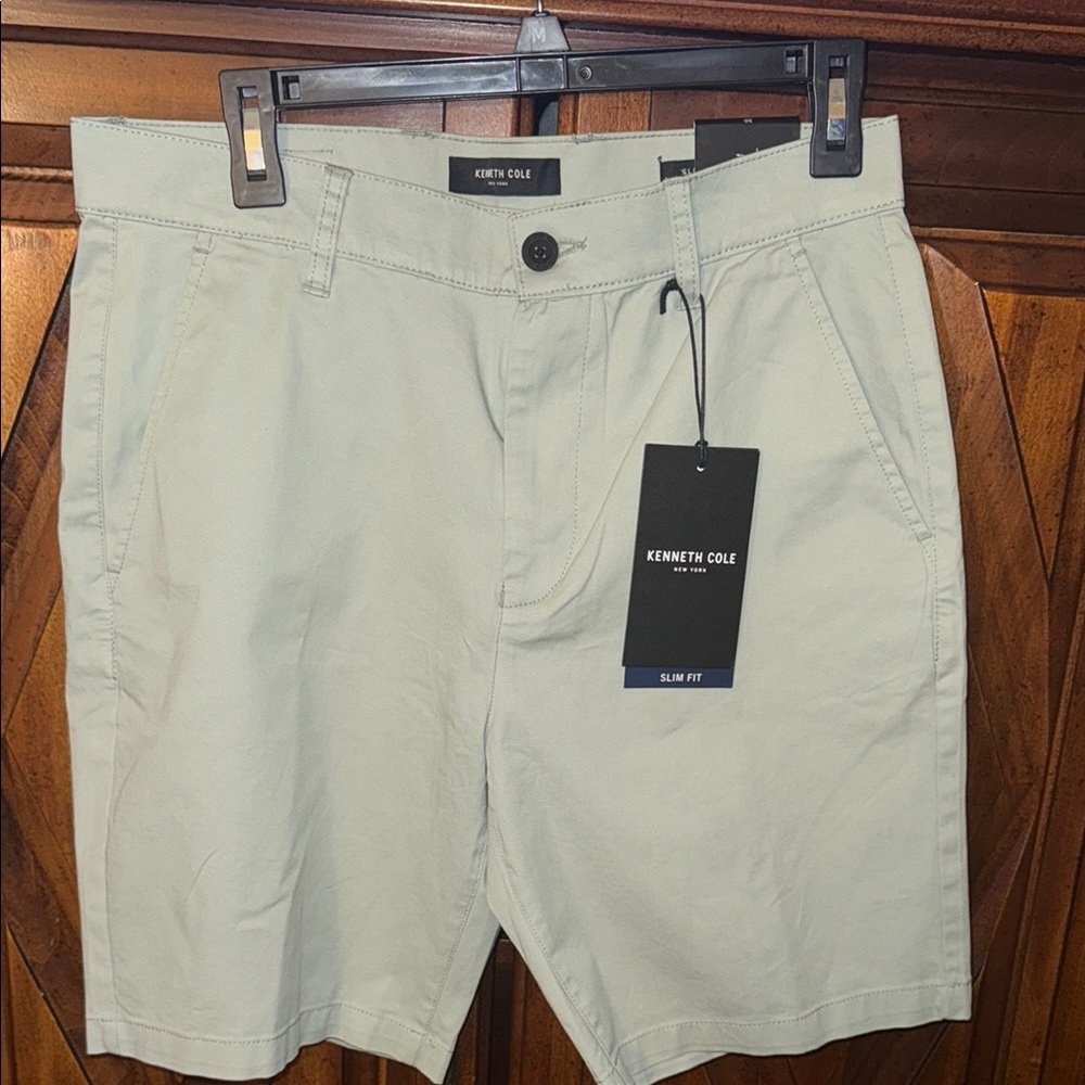 Kenneth Cole Gray Flat Front Shorts